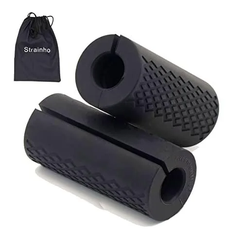 Agarres de mancuernas de silicona Fat Grips, para fitness de Strainho