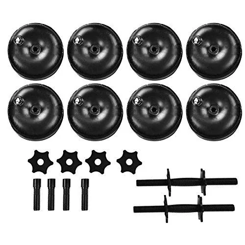 Mancuerna-PVC Negro + Metal Hecho de Mancuernas Ajustables portátiles con excelente Sellado de Belika