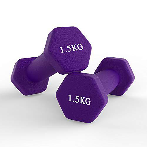 Mancuernas de neopreno con peso en casa, gimnasio, fitness