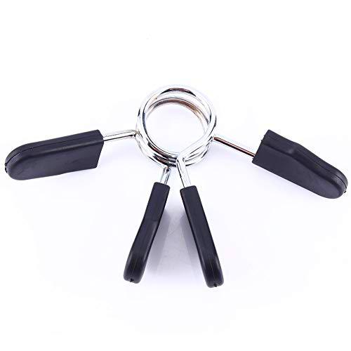 Qiilu Clips con Cuello de Resorte con Mancuernas, 2 Piezas Estándar de 25 mm Barra con Mancuernas Abrazadera de Bloqueo Abrazadera con Resorte Clip de Entrenamiento de Yoga